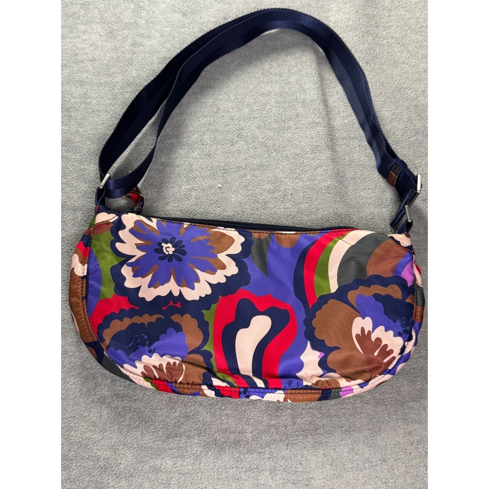 Vera Bradley Floral Shoulder Bag Small Crossbody Purse Purple Blue Red Floral